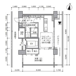 東雲キャナルコートＣＯＤＡＮ１７号棟の物件間取画像